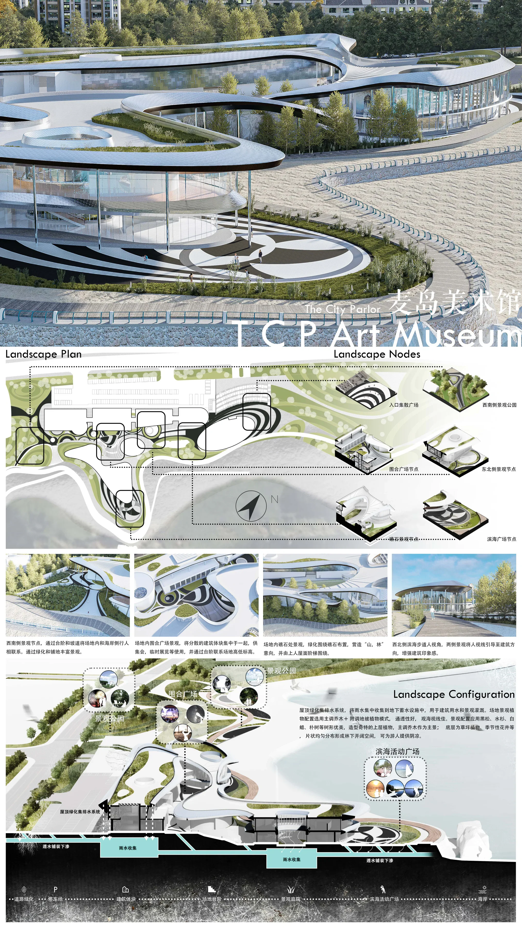 TCP 麦岛美术馆空间效果与构造策略展板